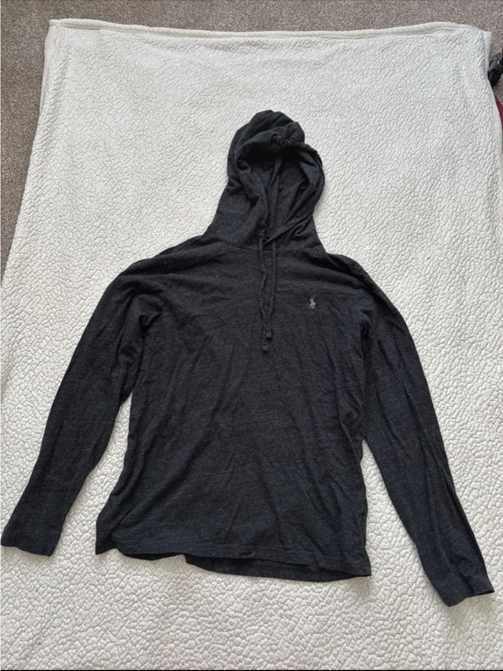 Polo by Ralph Lauren Black / Gray Hooded Long-Sleeve Shirt